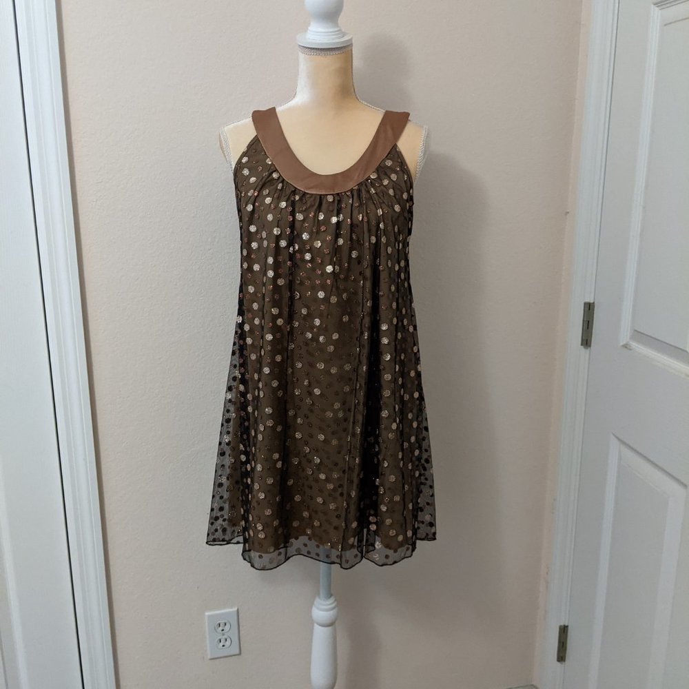 IN San Francisco Gold Halter Dress